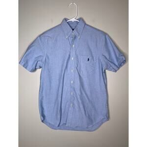 Ralph Lauren Chambray Denim Classic Prep Country Club Old Money Shirt M